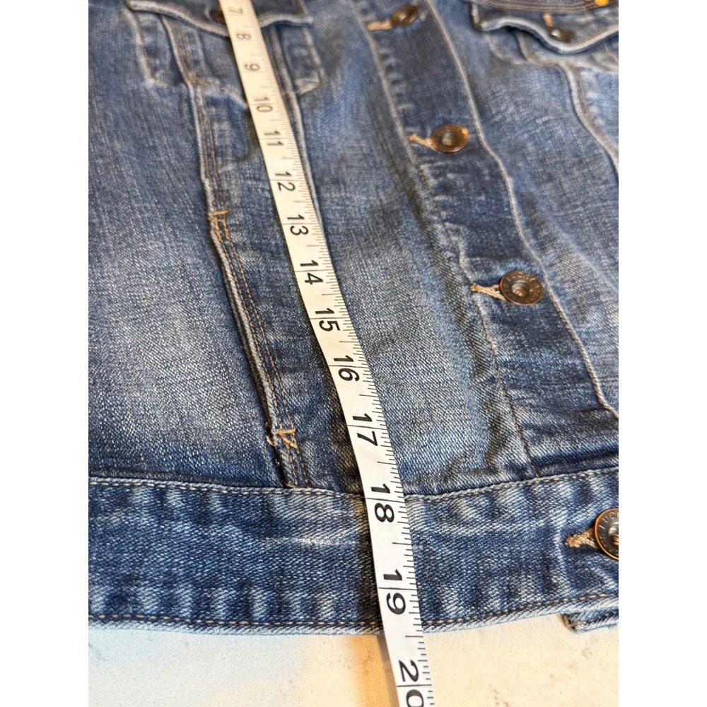 Lucky Brand Pixie Denim Jacket Medium Wash Blue‎ Trucker 7W12247 Womens Medium - Picture 16 of 16